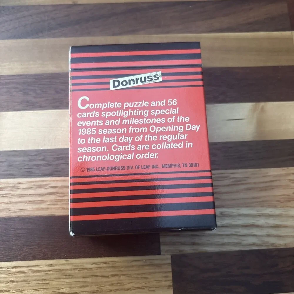 1985 Donruss Highlights box set with 56 player cards & complete puzzle card